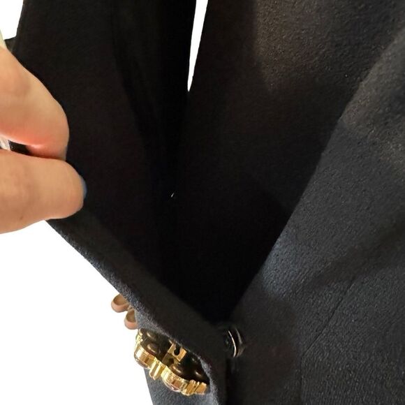 Vintage Morton Myles for Neiman Marcus Black Wrap Beaded Back Dress - Picture 6 of 14